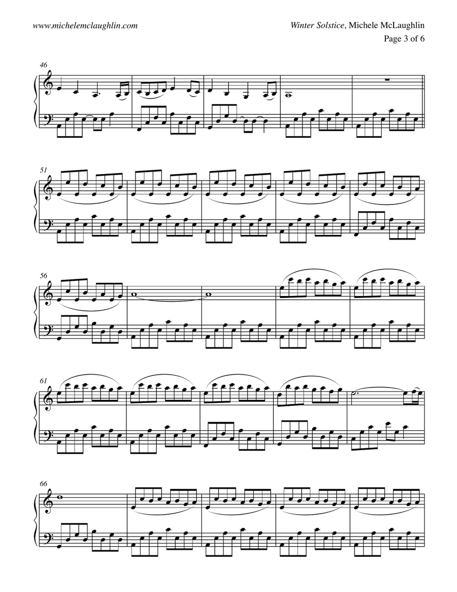 Winter Solstice Piano Solo scores gallery preview page 3