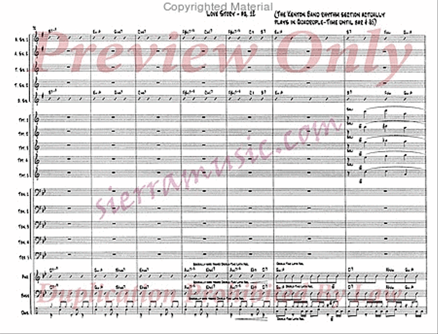 Love Story Love Story Jazz Ensemble scores gallery preview page 13