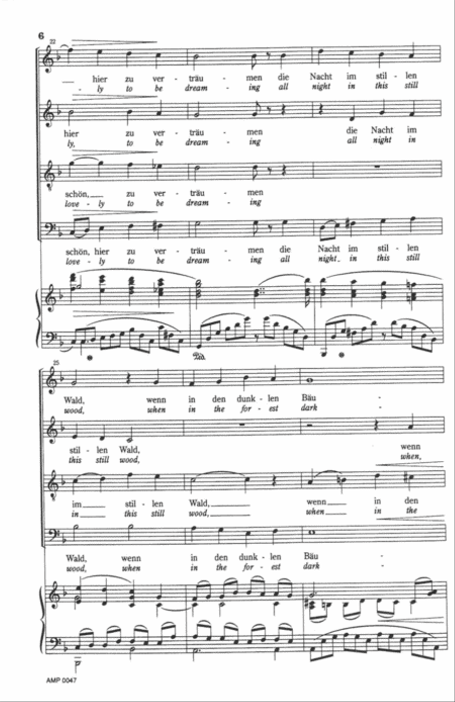 Wie schon, hier zu vertraumen Op. 22, no.4 4-Part scores gallery preview page 4
