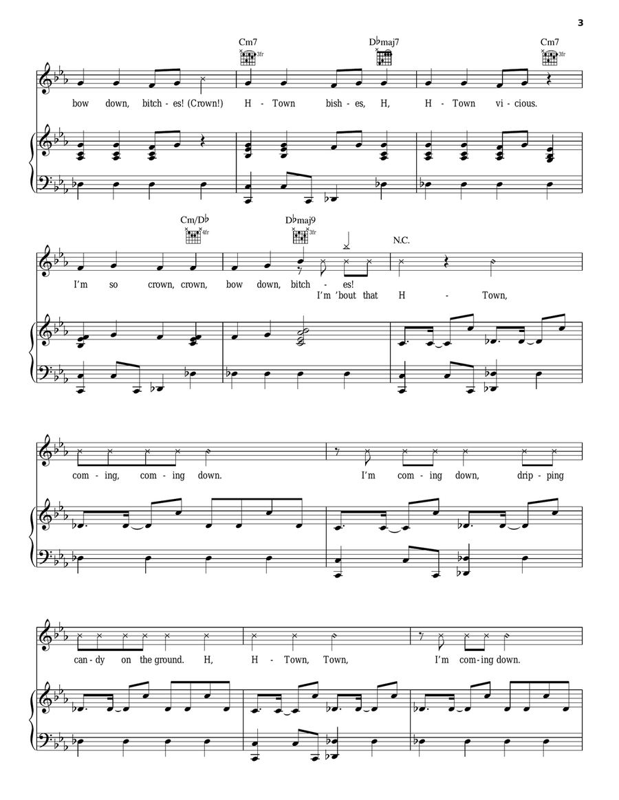 Flawless Piano, Vocal, Guitar scores gallery preview page 3