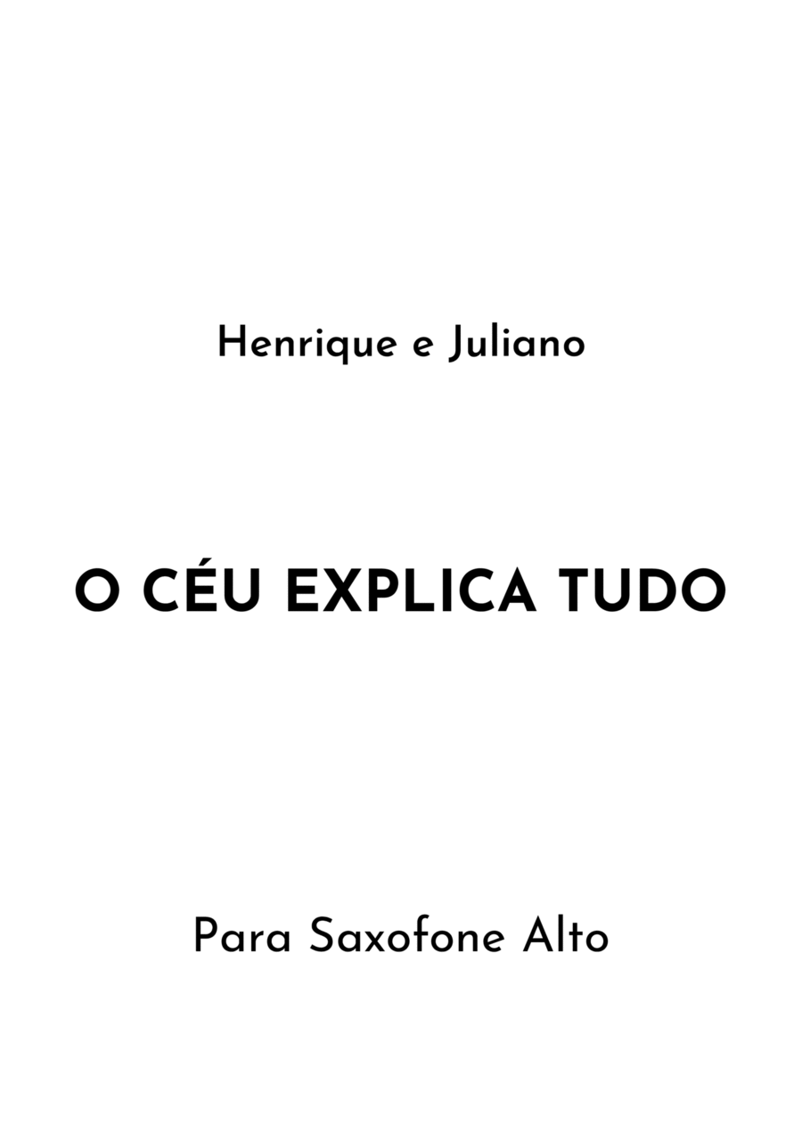 O Ceu Explica Tudo Alto Saxophone scores gallery preview page 1