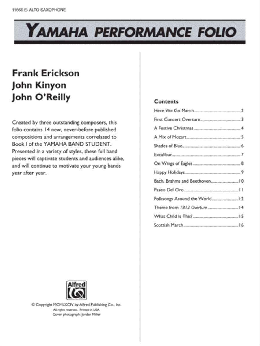 Yamaha Performance Folio Concert Band Methods scores gallery preview page 5