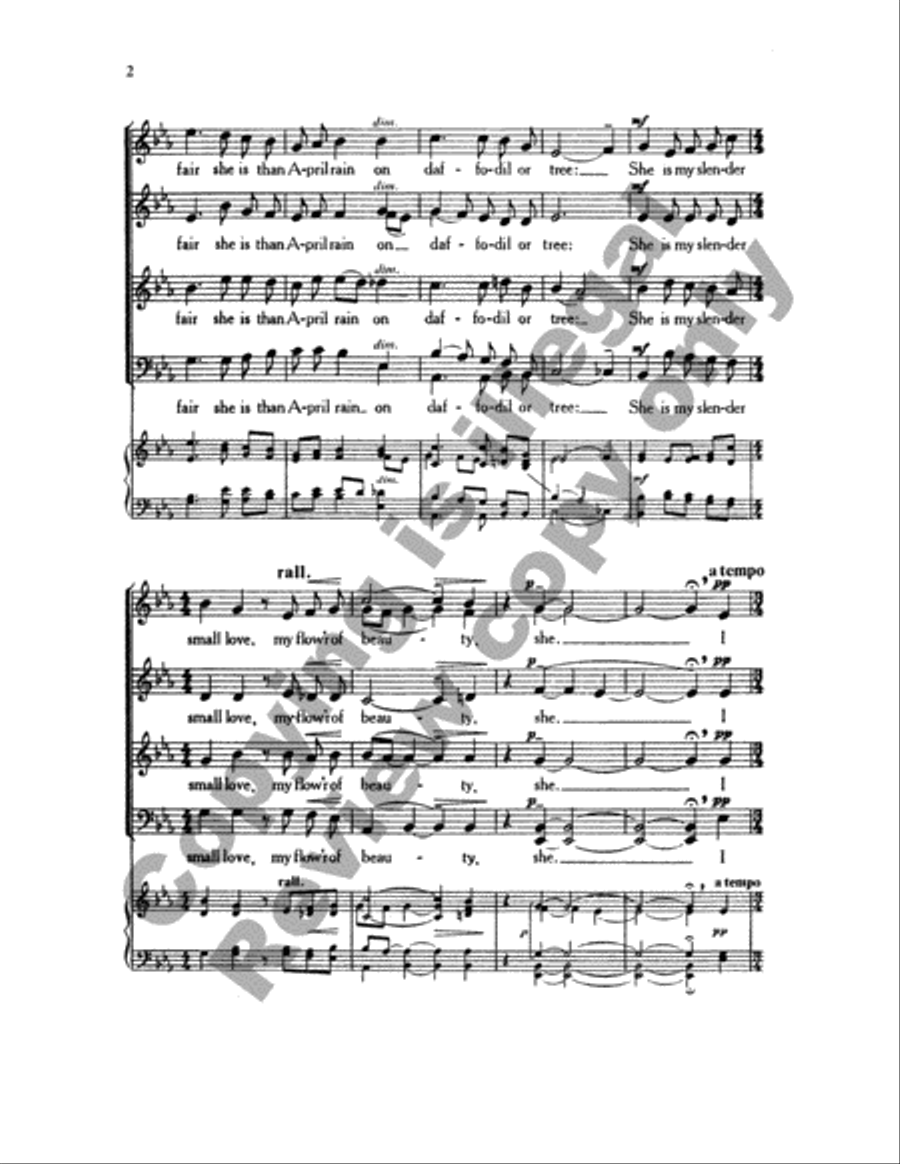Flower of Beauty (Choral Score) Divisi scores gallery preview page 9