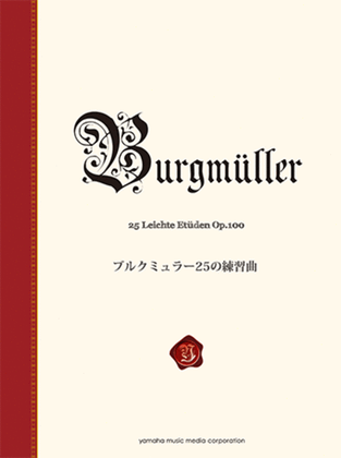 Book cover for New Yamaha Piano Library - Burgmuller 25 Etudes Op.100