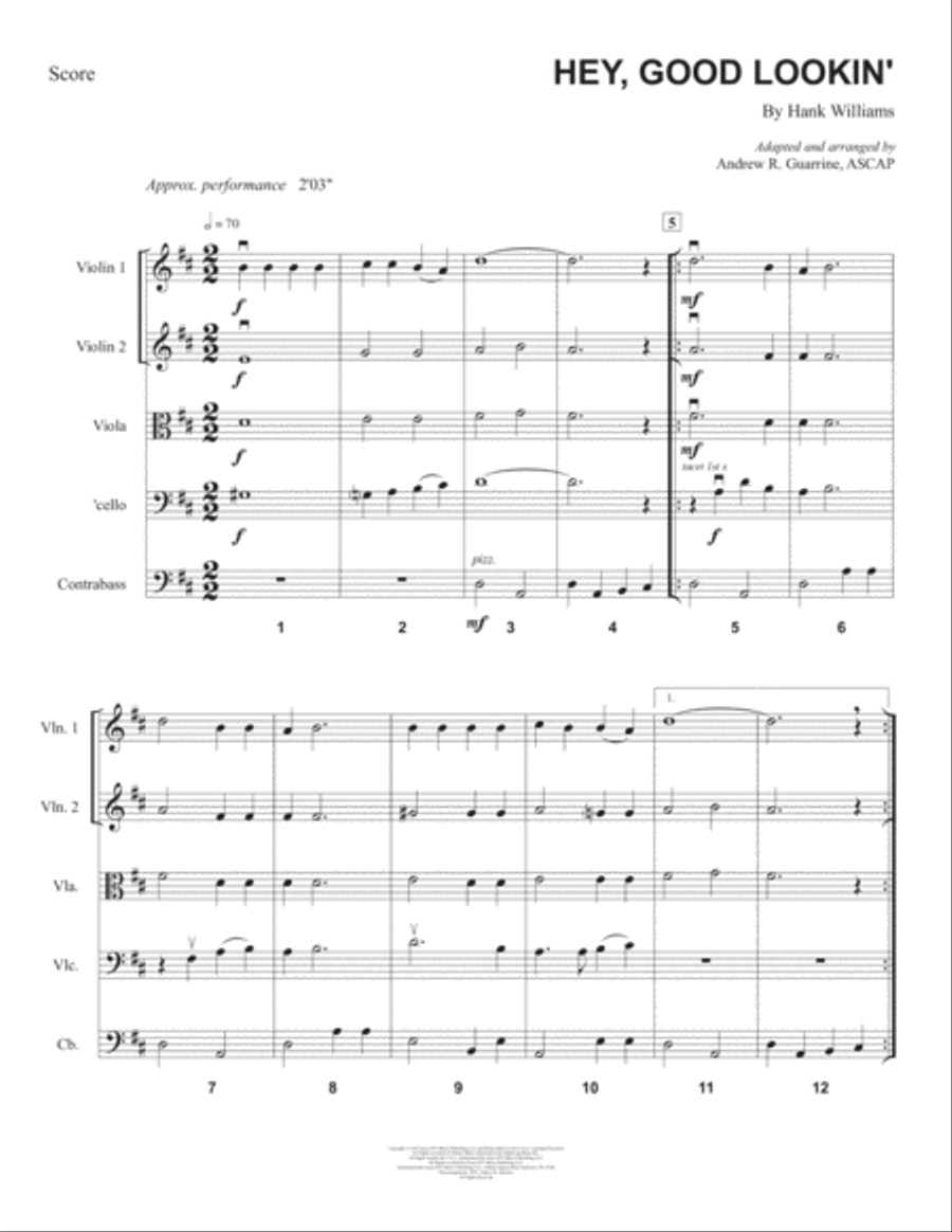 Hey, Good Lookin' Small Ensemble scores gallery preview page 2