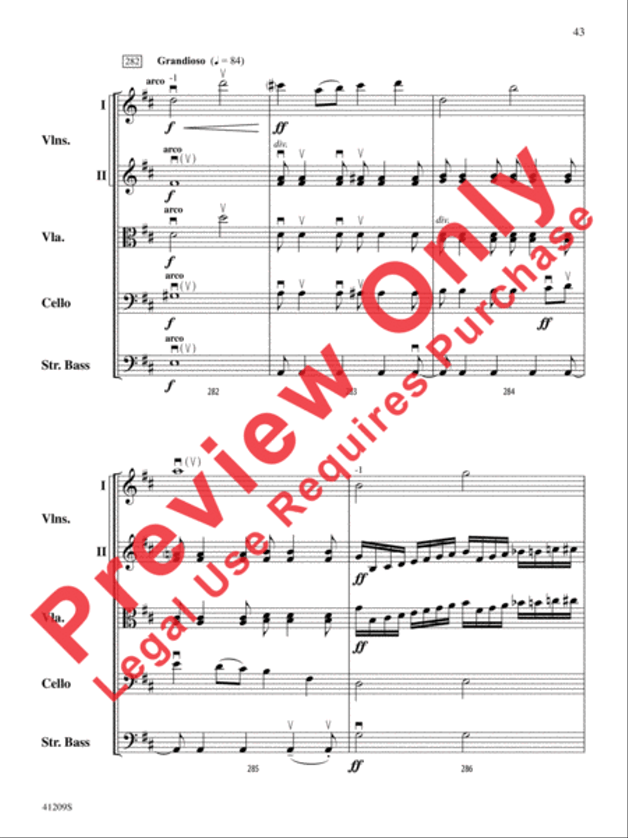 The Wizard of Oz String Orchestra scores gallery preview page 44