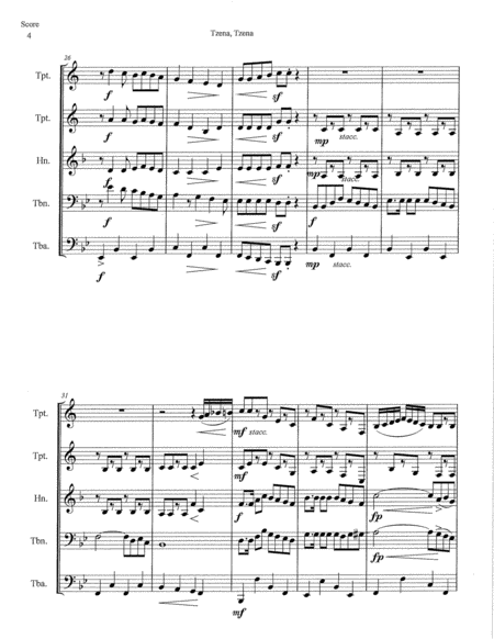 Three Klezmer Tunes for Brass Quintet