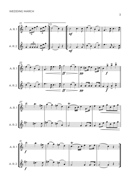WEDDING MARCH - MENDELSSOHN – ALTO RECORDER DUO image number null