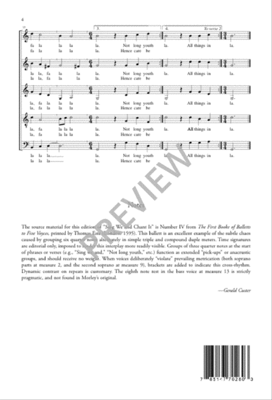 Sing We and Chant It SSATB scores gallery preview page 5