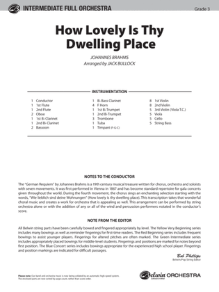 Book cover for How Lovely Is Thy Dwelling Place: Score