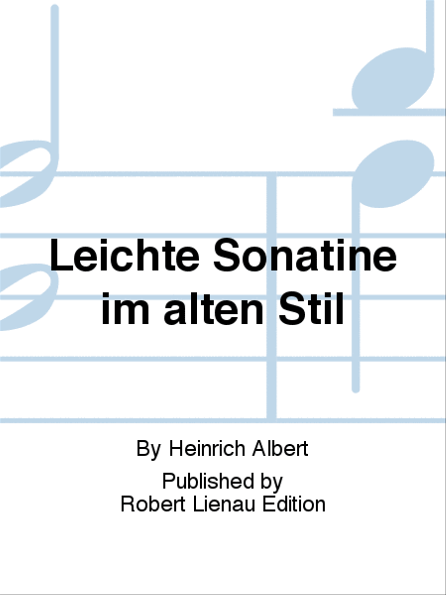 Leichte Sonatine im alten Stil Classical Guitar scores gallery preview page 1
