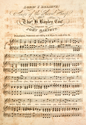 Book cover for Lord! I Believe! From Songs of the Sacred Harp