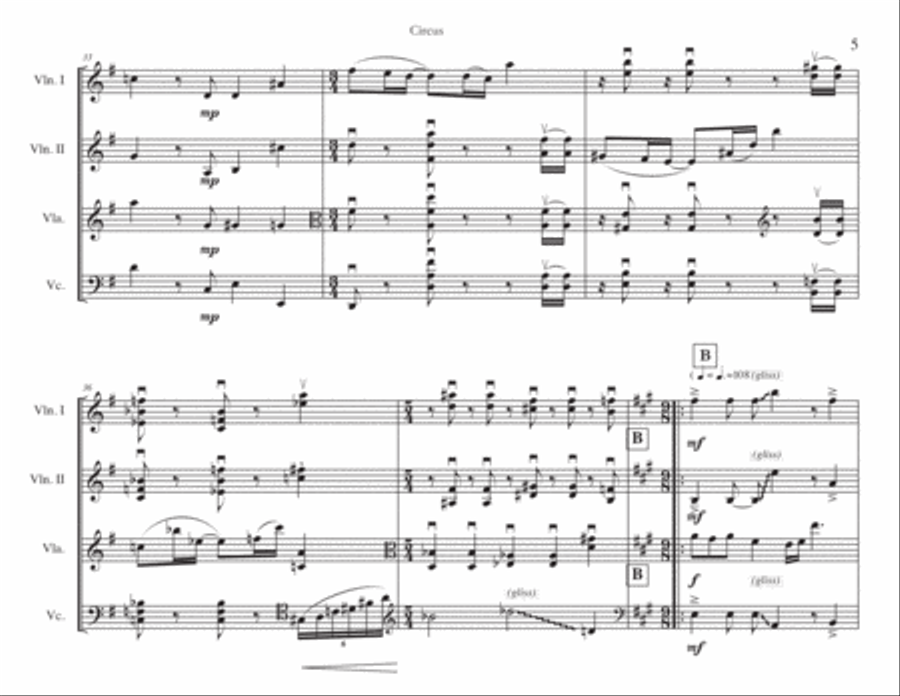 Circus String Quartet scores gallery preview page 6