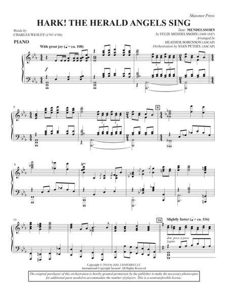 Hark! The Herald Angels Sing (Consort) (arr. Heather Sorenson) - Piano