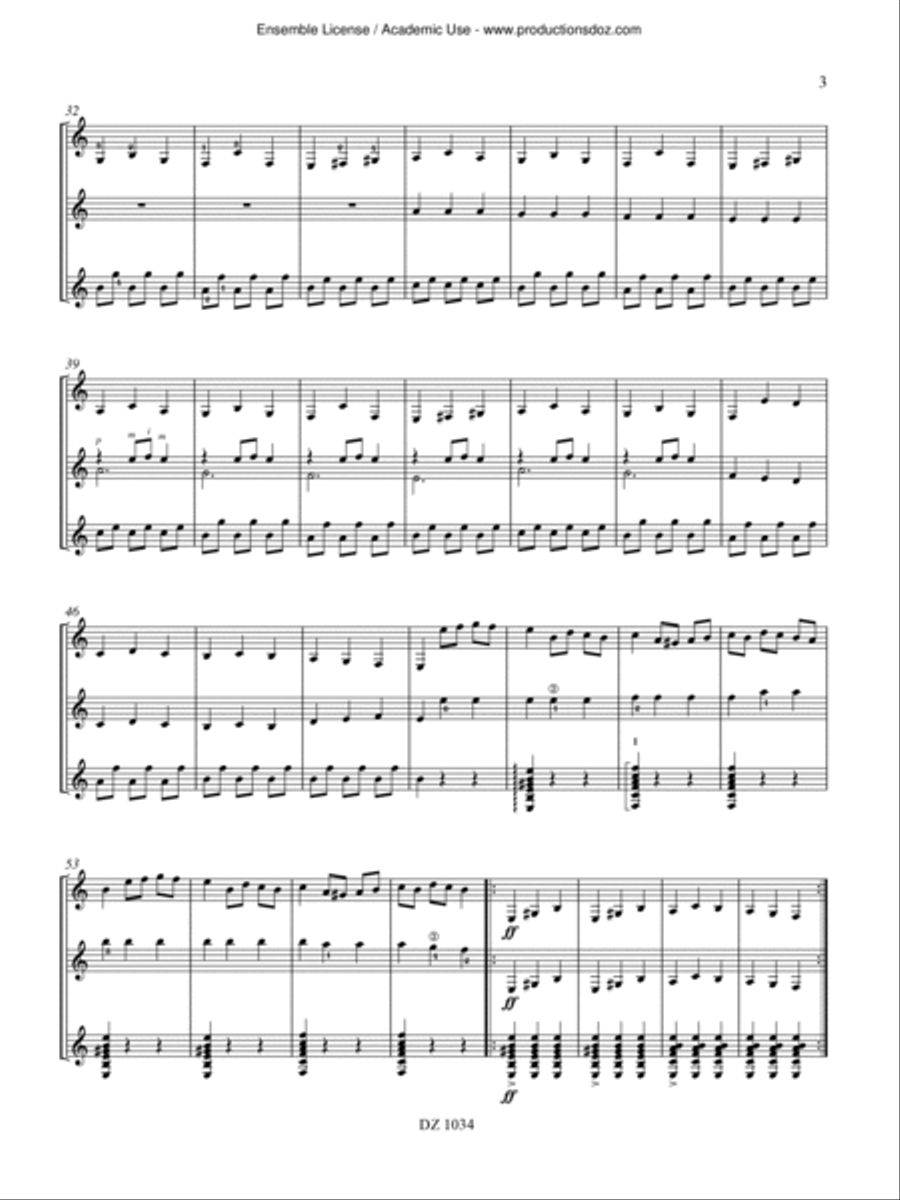 Malagueña Guitar Ensemble scores gallery preview page 3