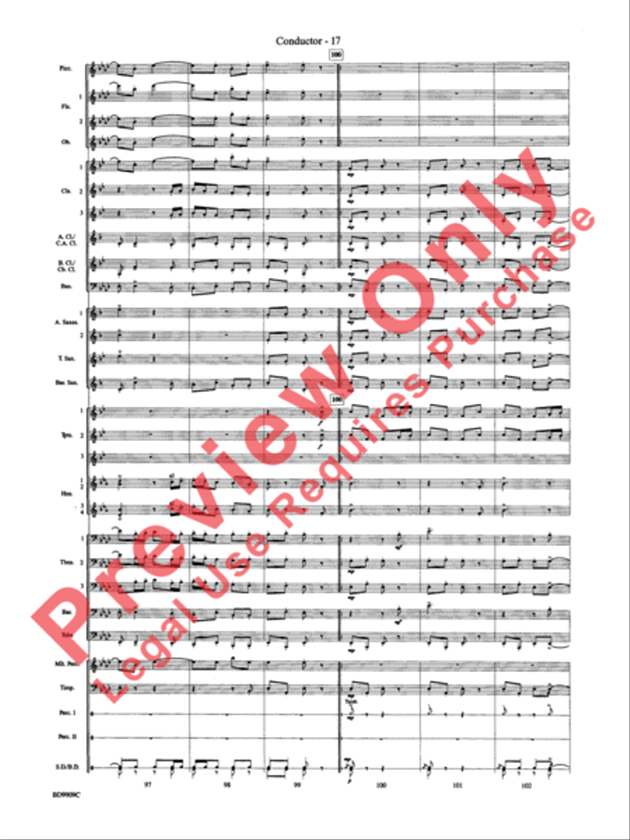I'm Seventeen Come Sunday Concert Band scores gallery preview page 20