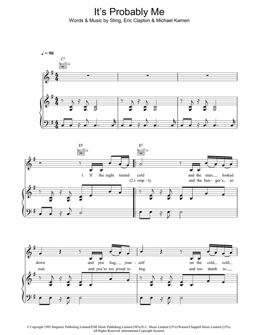 It's Probably Me Acoustic Guitar scores gallery preview page 1