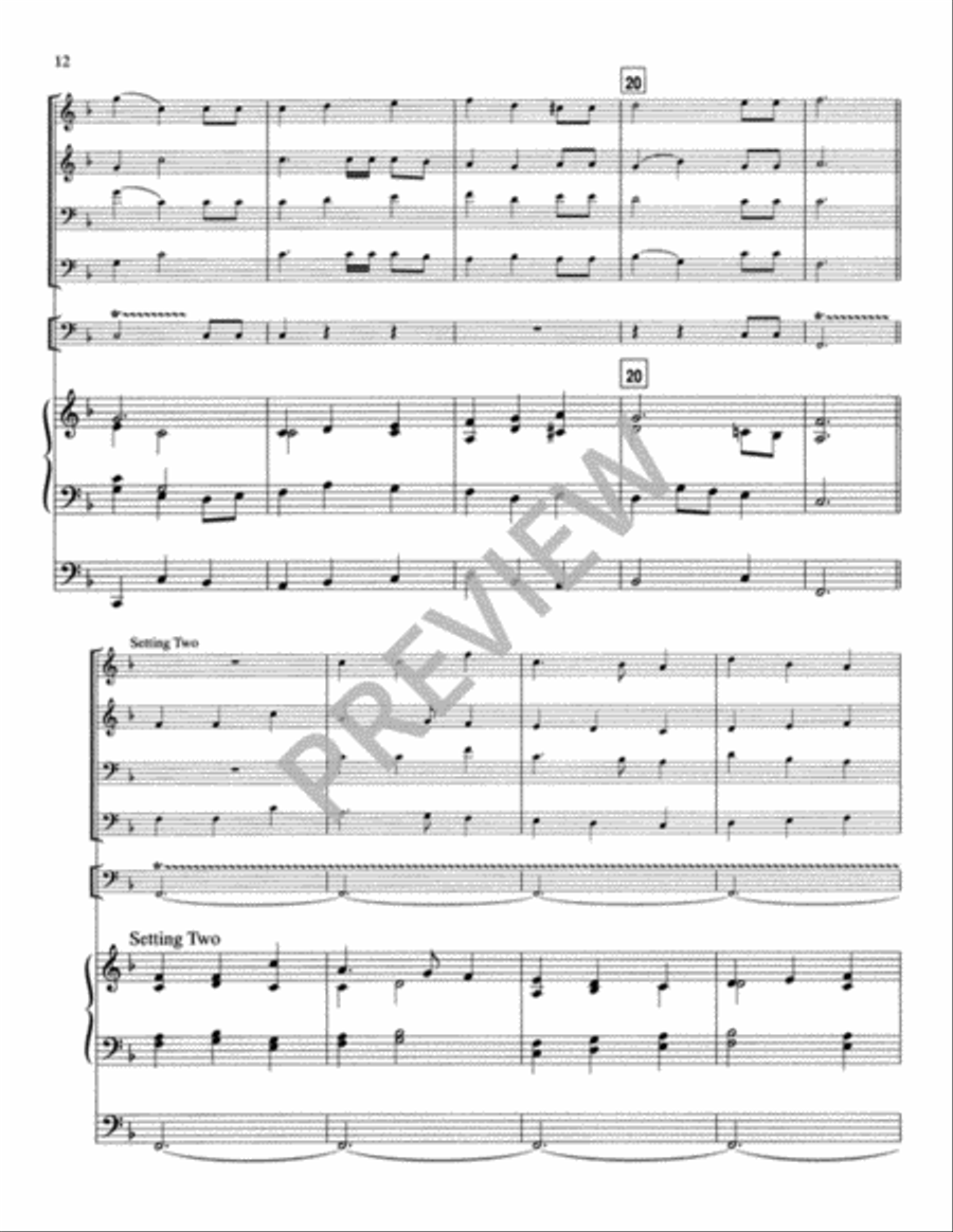 Festival Hymns for Organ, Brass, and Timpani - Volume 4, General Trombone scores gallery preview page 15