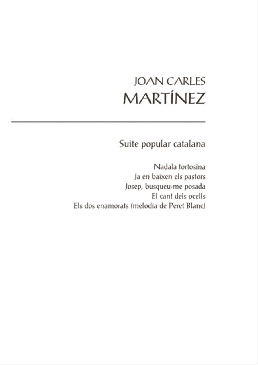 Suite Popular Catalana Classical Guitar scores gallery preview page 3