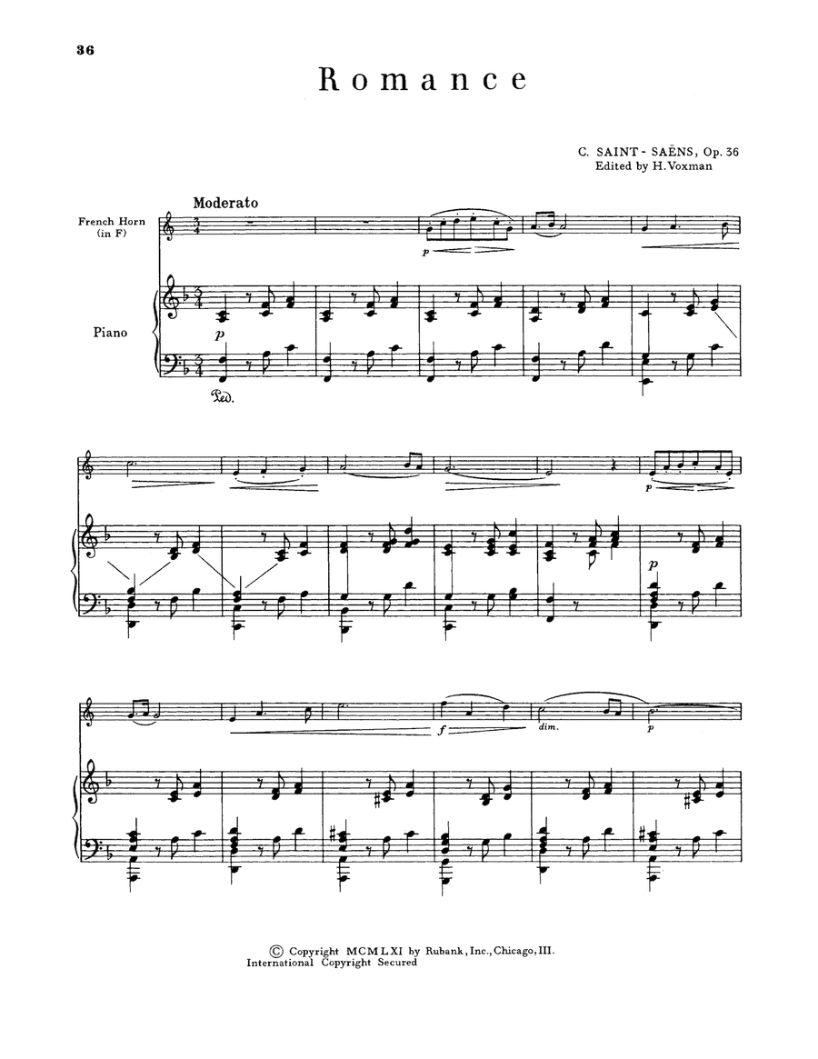 Romance, Op. 36 School and Community scores gallery preview page 1