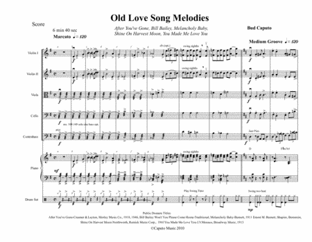Old Love Song Melodies for Jazz String Ensemble image number null