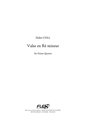 Book cover for Valse en Re mineur for 4 Guitars
