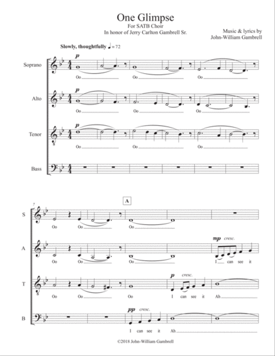 One Glimpse 4-Part scores gallery preview page 2