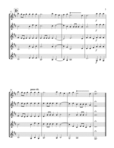 Hornpipe I (from "Water Music") (Trumpet Quintet)