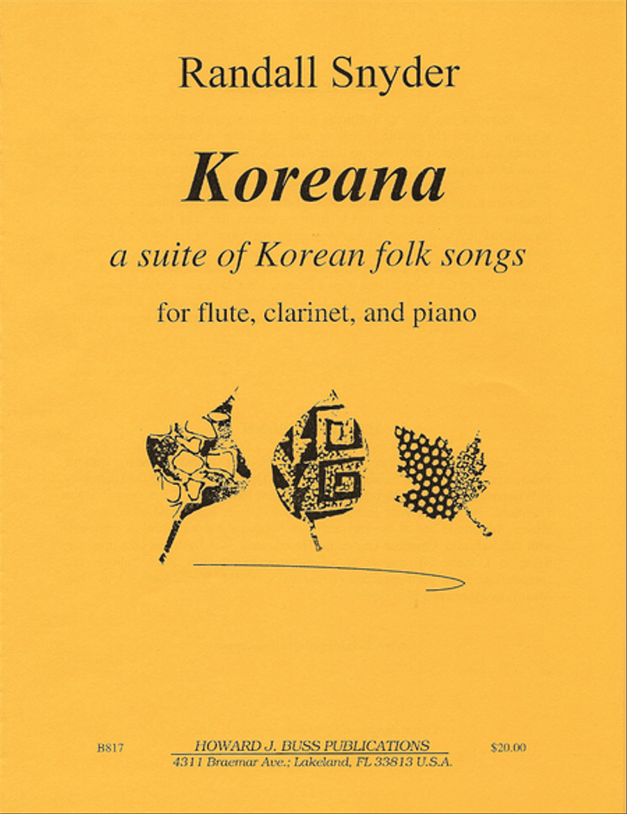 Koreana Koreana Clarinet scores gallery preview page 1
