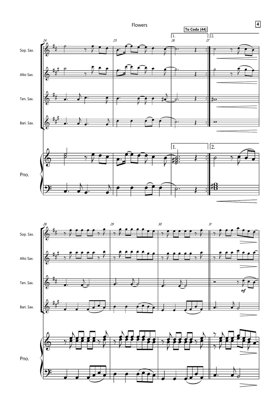 Flowers Small Ensemble scores gallery preview page 4