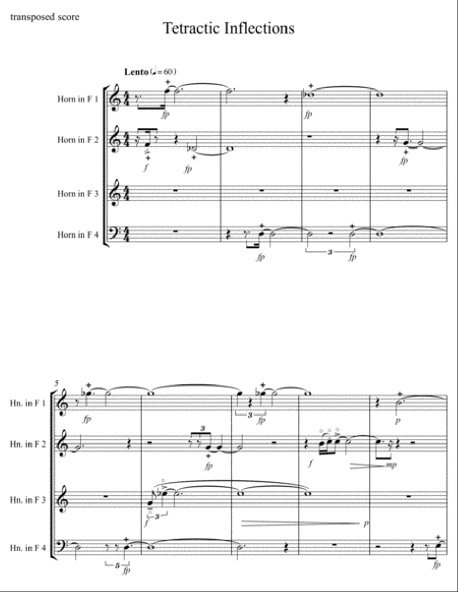 Tetractic Inflections Small Ensemble scores gallery preview page 3