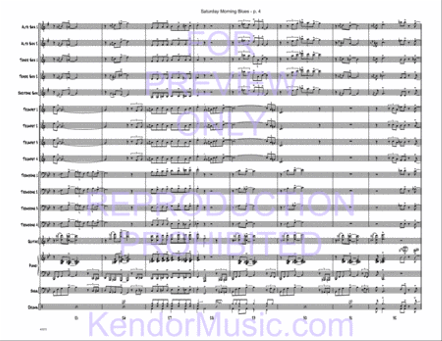Saturday Morning Blues Saturday Morning Blues Jazz Ensemble scores gallery preview page 5