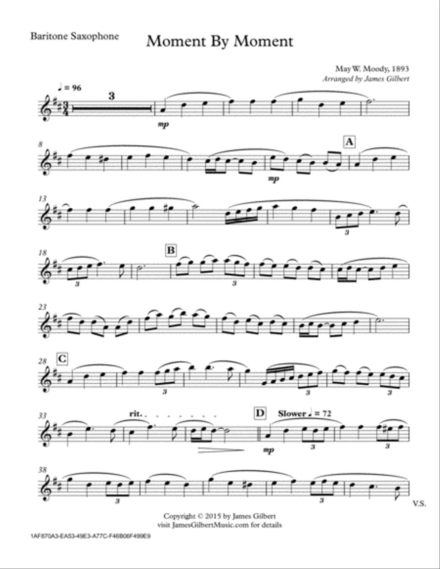 Moment By Moment Moment By Moment Baritone Saxophone scores gallery preview page 5