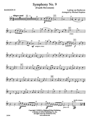 Symphony No. 9 (Fourth Movement): 2nd Bassoon