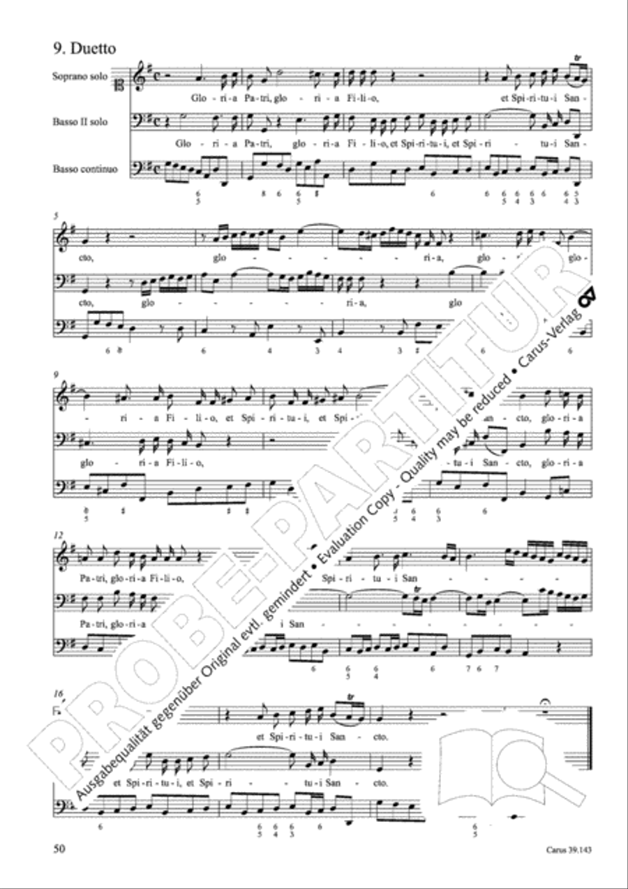 Magnificat in C major 4-Part scores gallery preview page 51