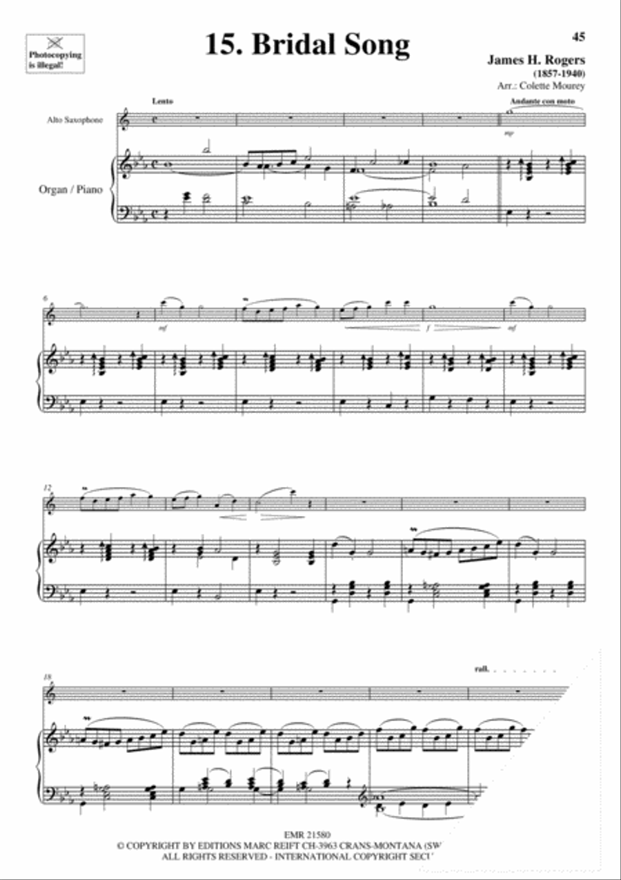 20 Greatest Wedding Solos Alto Saxophone scores gallery preview page 17