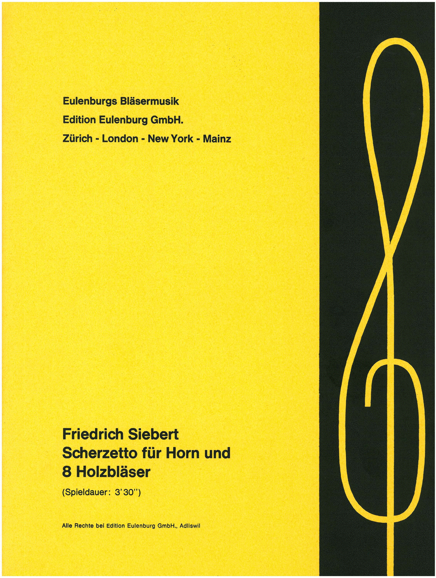 Scherzetto for horn and 8 woodwinds Horn scores gallery preview page 1