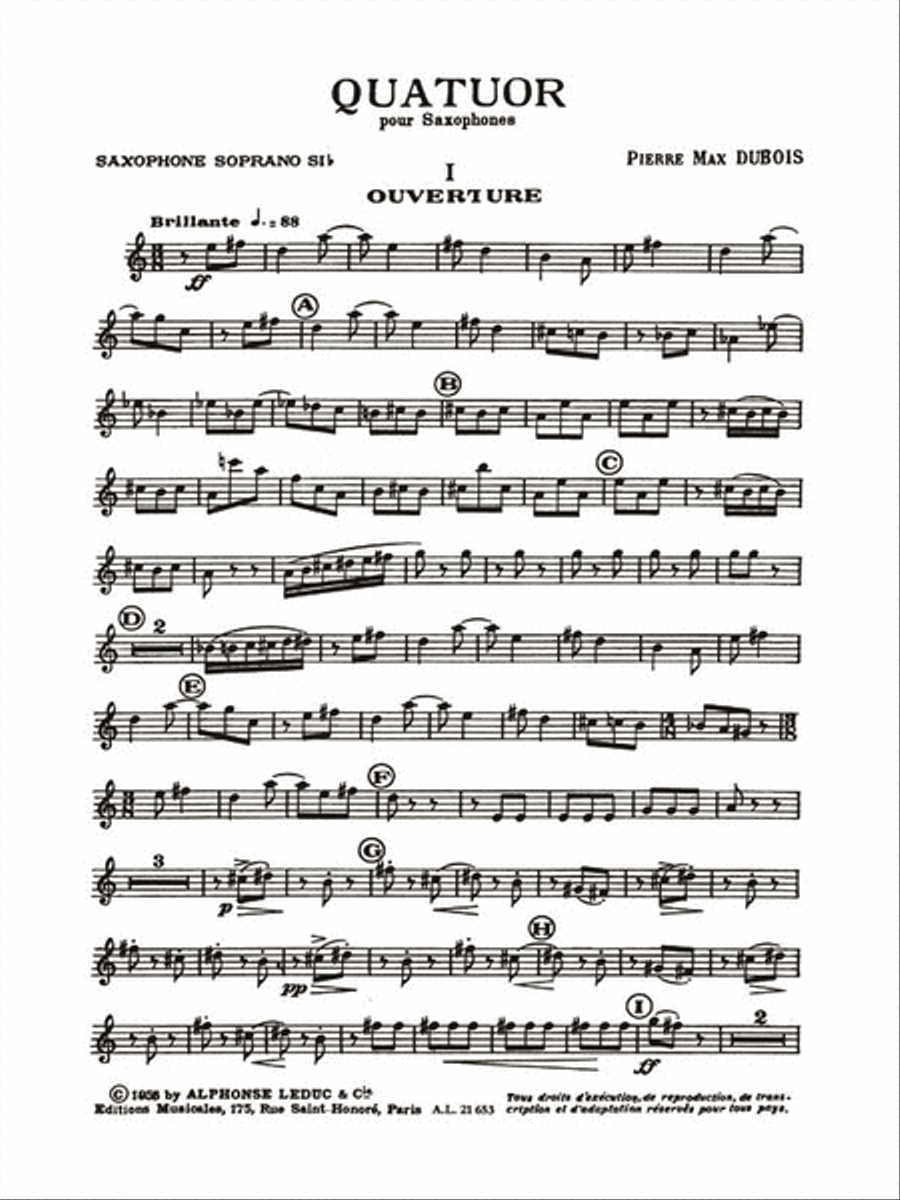 Quartet (saxophones) Saxophone Quartet scores gallery preview page 2