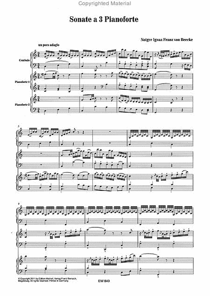 Sonate a 3 (Claviere) - score