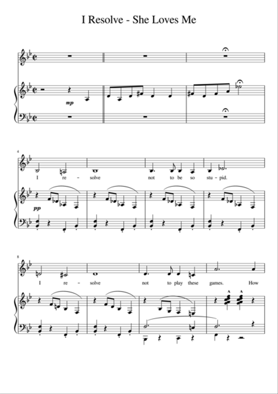 I Resolve Piano, Vocal, Guitar scores gallery preview page 1