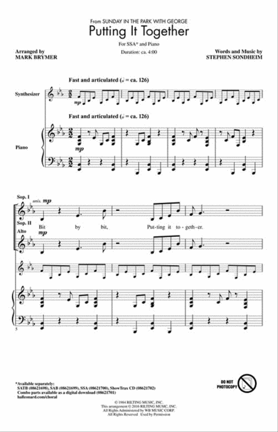 Putting It Together Putting It Together SSA scores gallery preview page 2