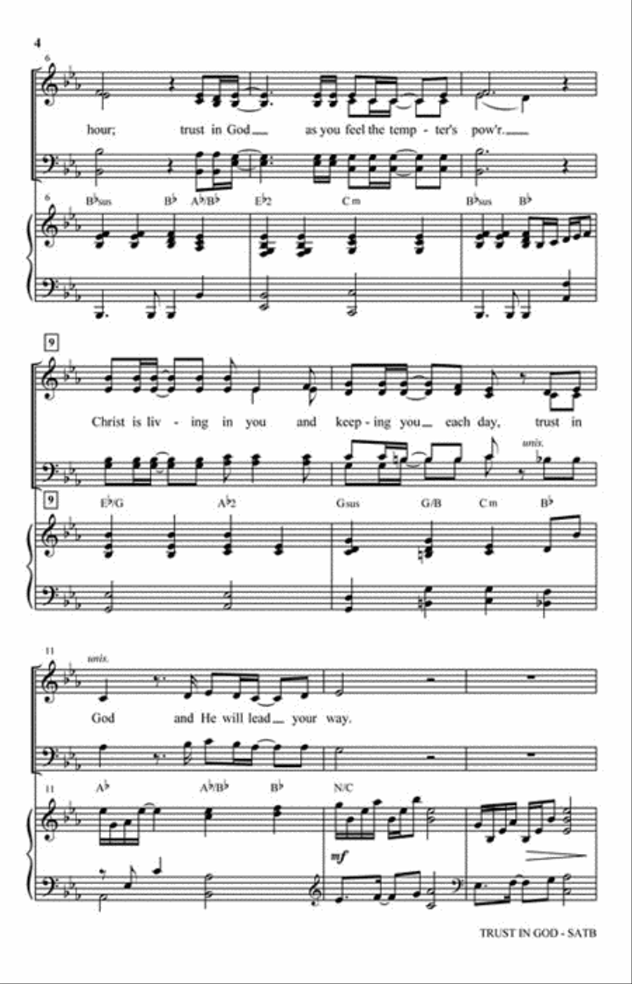 Trust in God Trust in God 4-Part scores gallery preview page 3