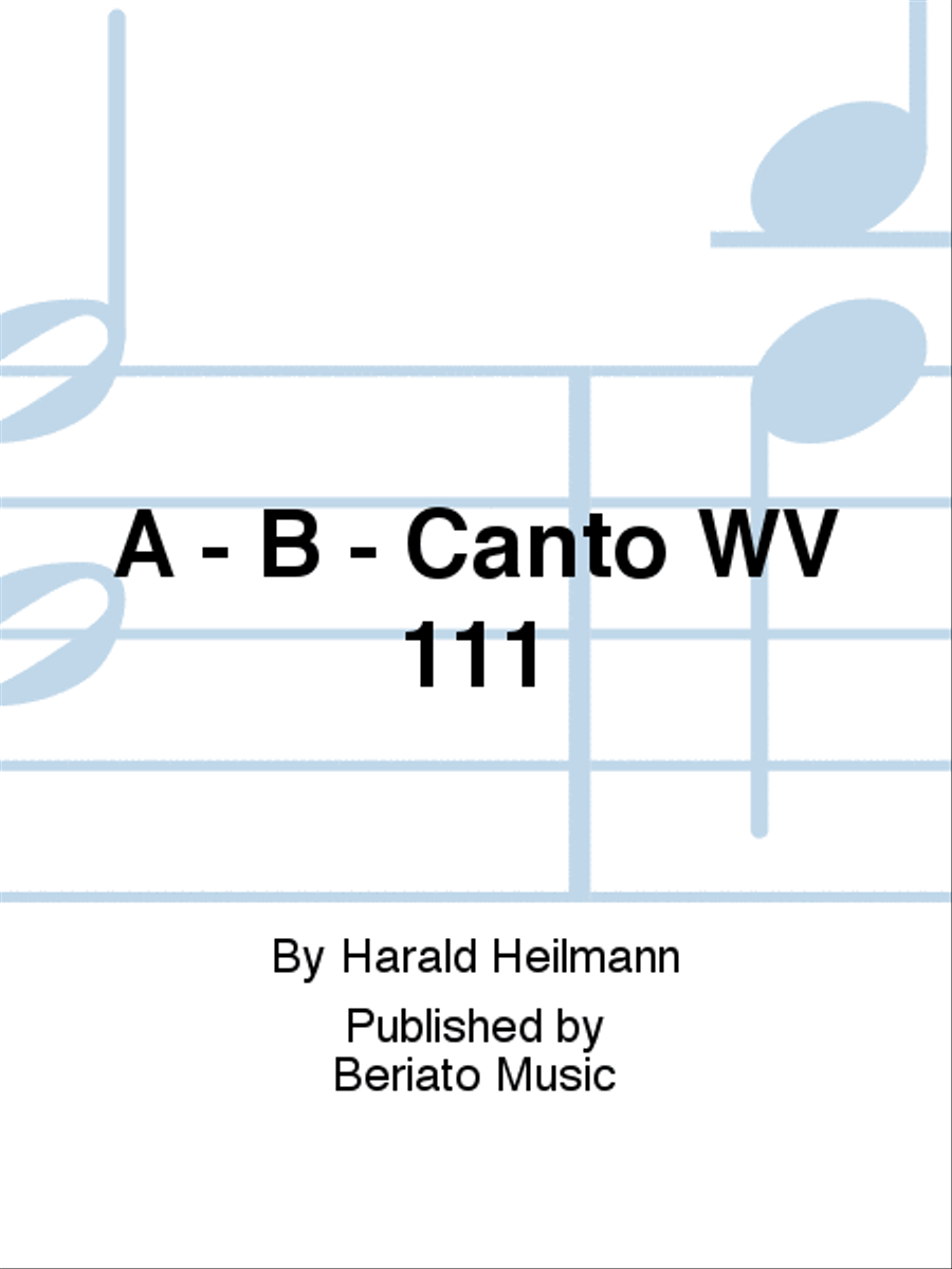 A - B - Canto WV 111 Score scores gallery preview page 1