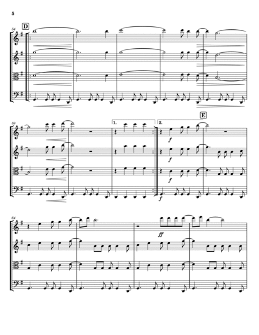 Oh Happy Day Oh Happy Day String Quartet scores gallery preview page 5