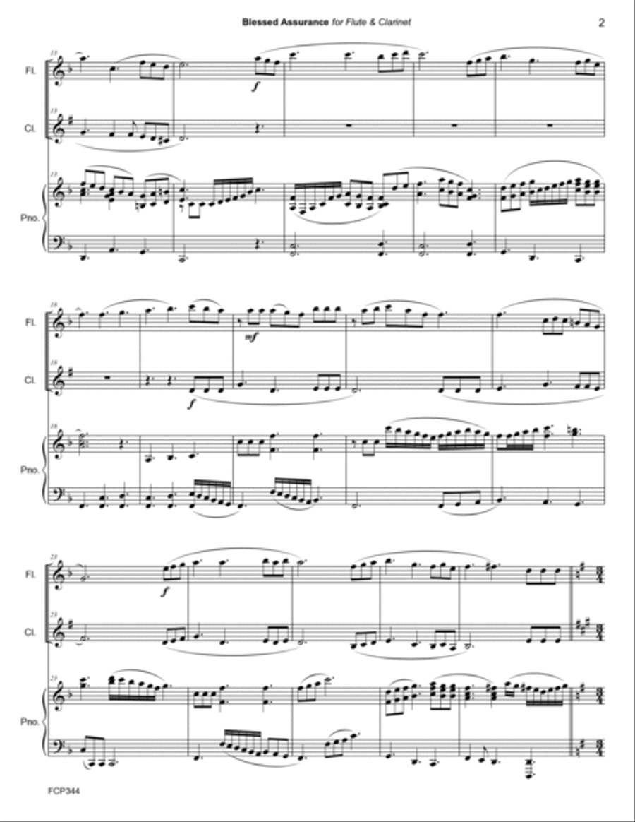 BLESSED ASSURANCE with WHISPERING HOPE - FLUTE and CLARINET with Piano Accompaniment image number null