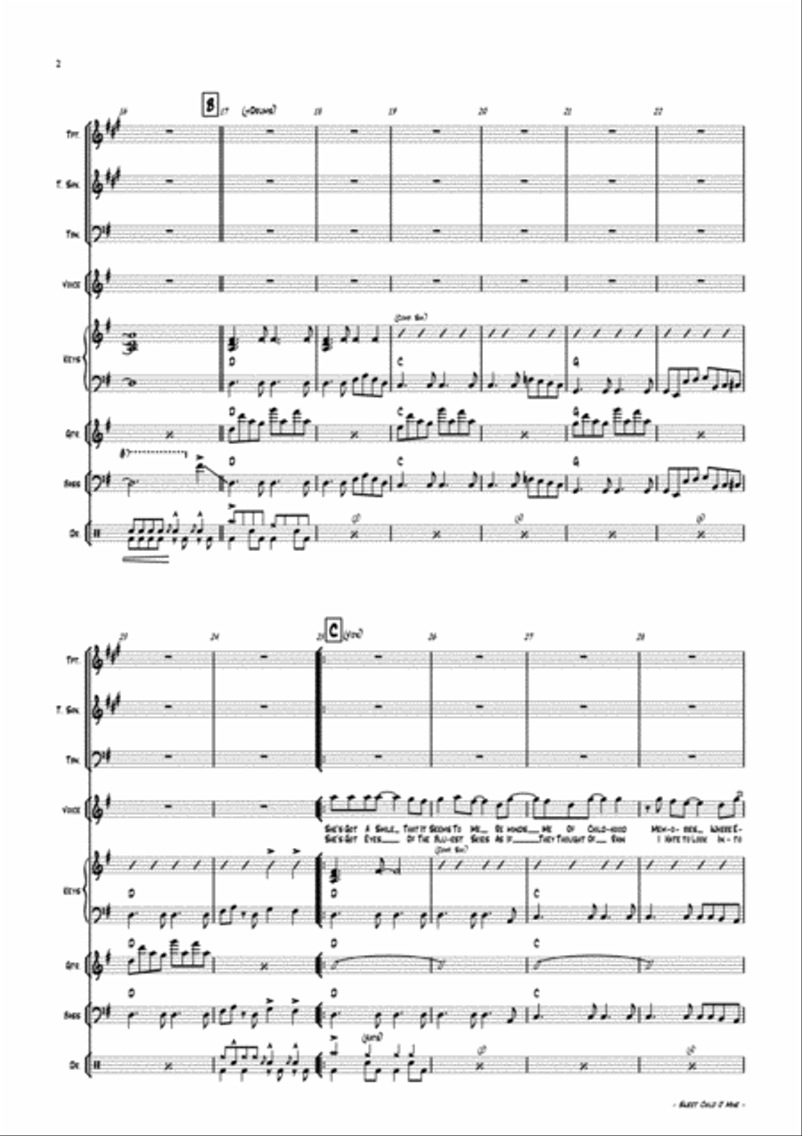 Sweet Child O' Mine Jazz Ensemble scores gallery preview page 6