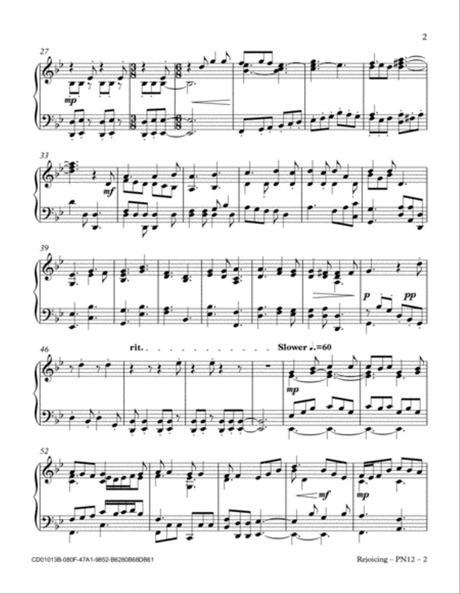 Rejoicing Piano Solo scores gallery preview page 3