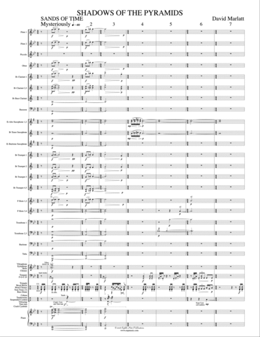 Shadows of the Pyramids: Score Concert Band scores gallery preview page 4