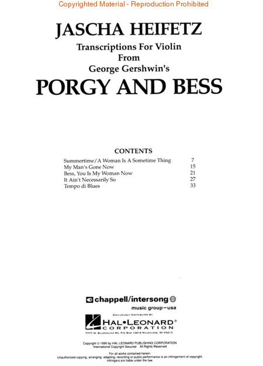 Selections from Porgy and Bess