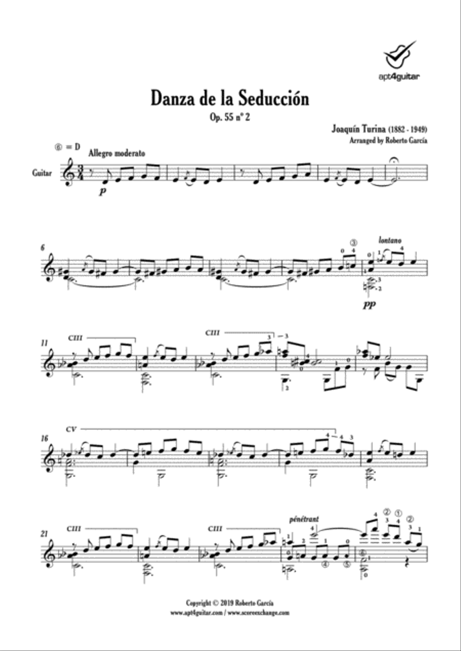 Danza de la Seducción Danza de la Seducción Classical Guitar scores gallery preview page 2